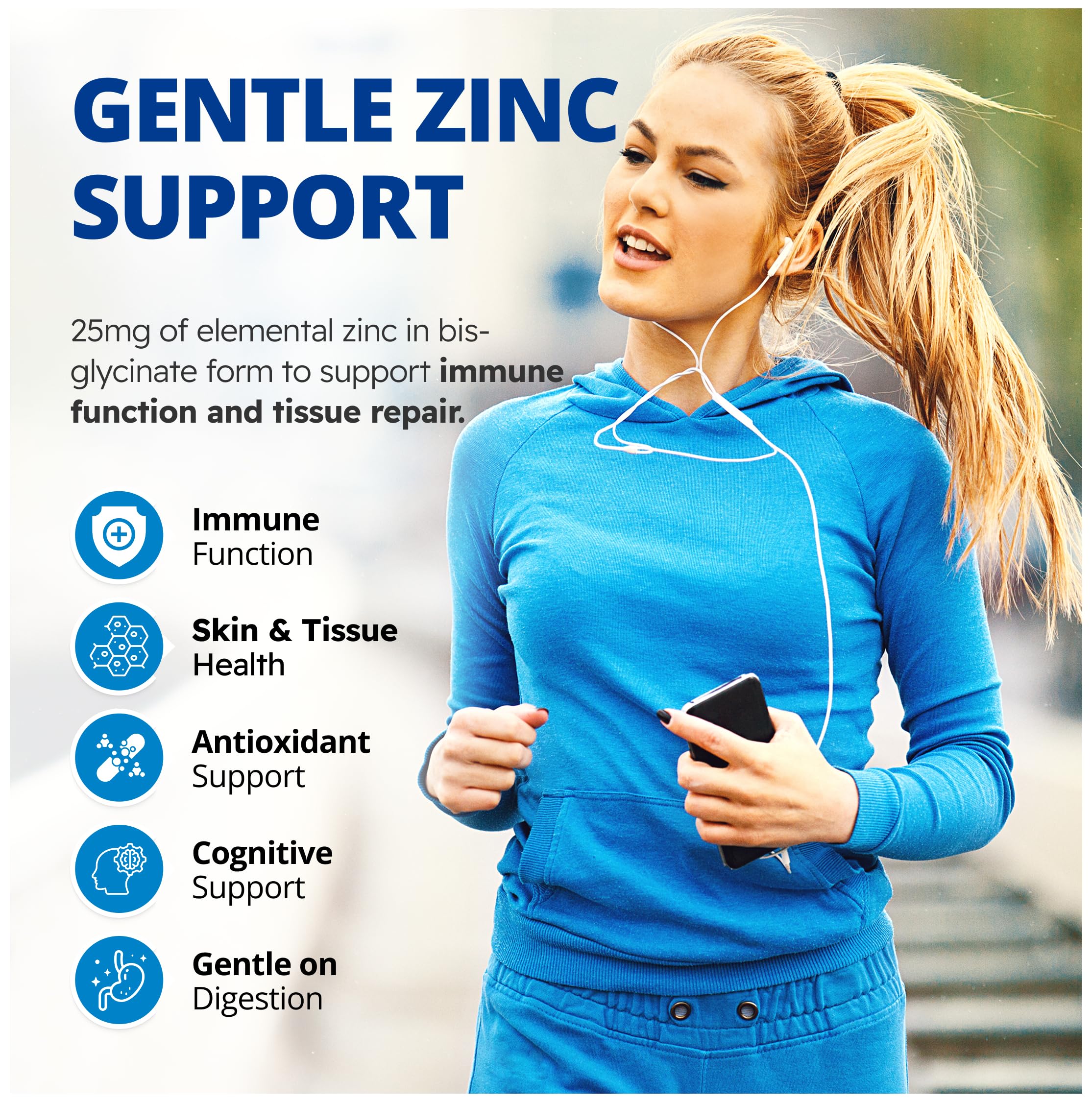 CanPrev Zinc Bis-Glycinate 25mg de zinc élémentaire pur par capsule - Produits de Santé Naturels