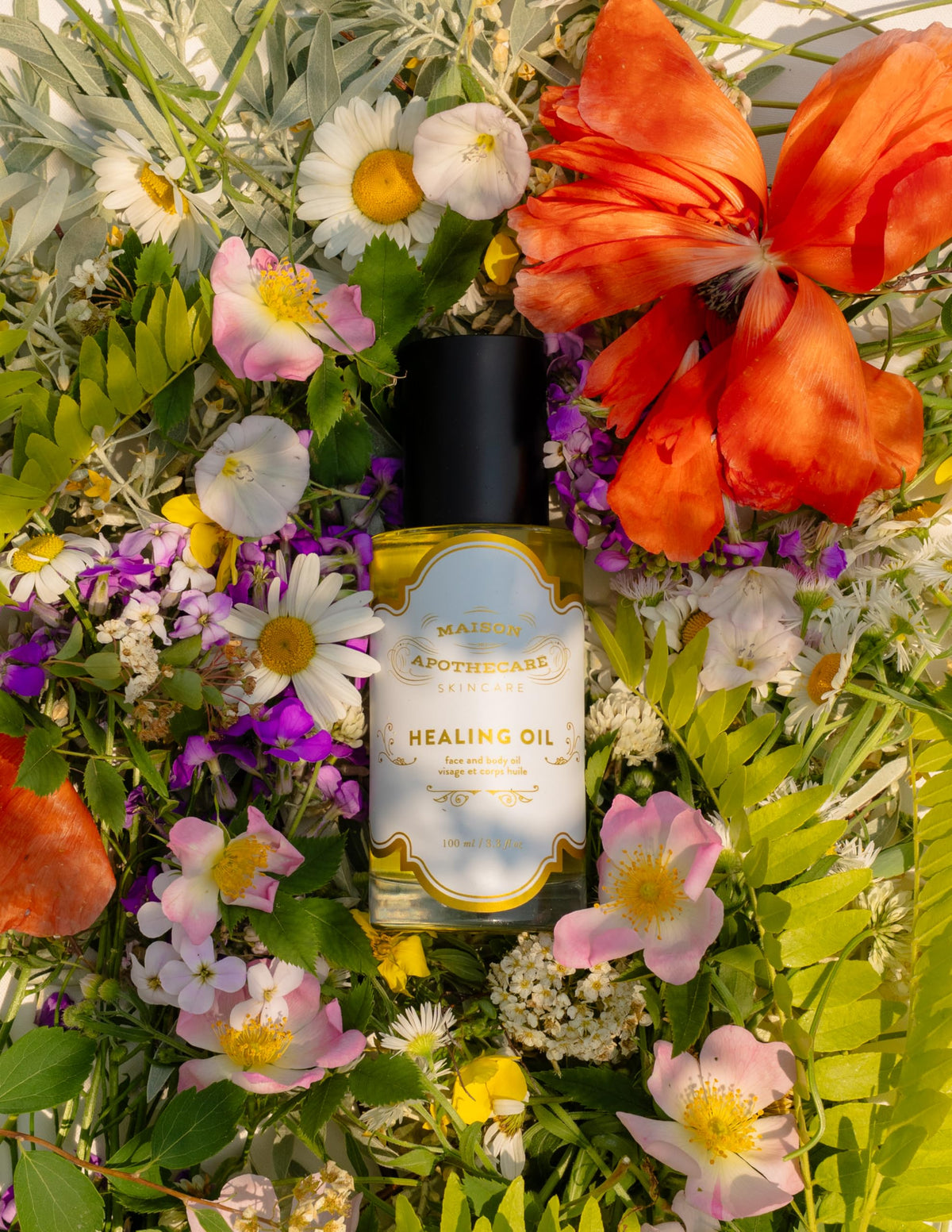Maison Apothecare Healing Oil Grande 100ml, Multi-Use Avocado, Argan & Neroli, Botanical Blend for Face, Body & Hair, Lightweight Canadian-Made Moisturizer