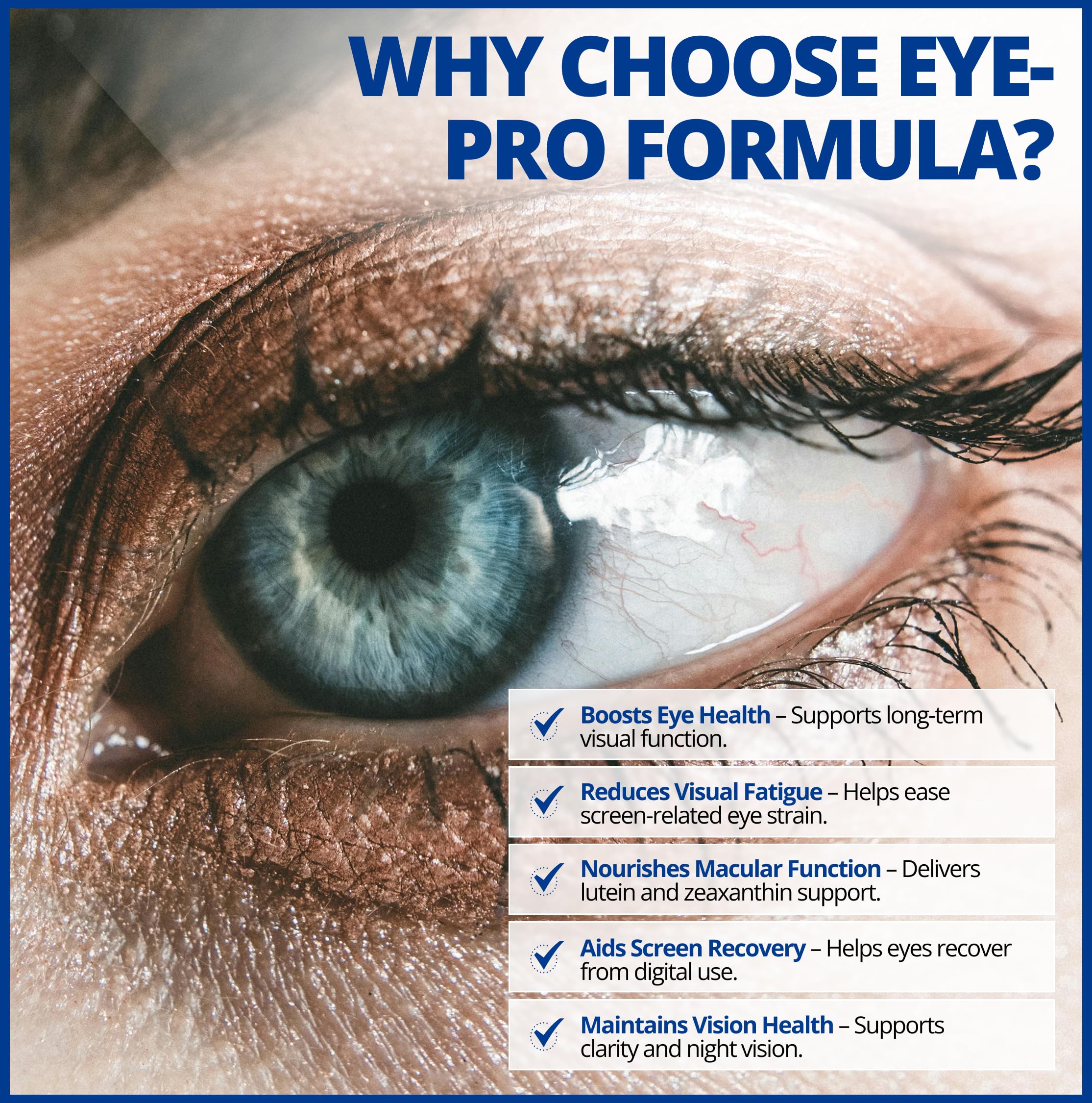 CanPrev Eye-Pro Formula with Lutein & Zeaxanthin 60 Vegan V-Caps 30-Day Supply - Multi-Antioxidant Support for Vision Health - Includes Black Currant, Vitamin C, Zinc & Copper, Screen Time Support