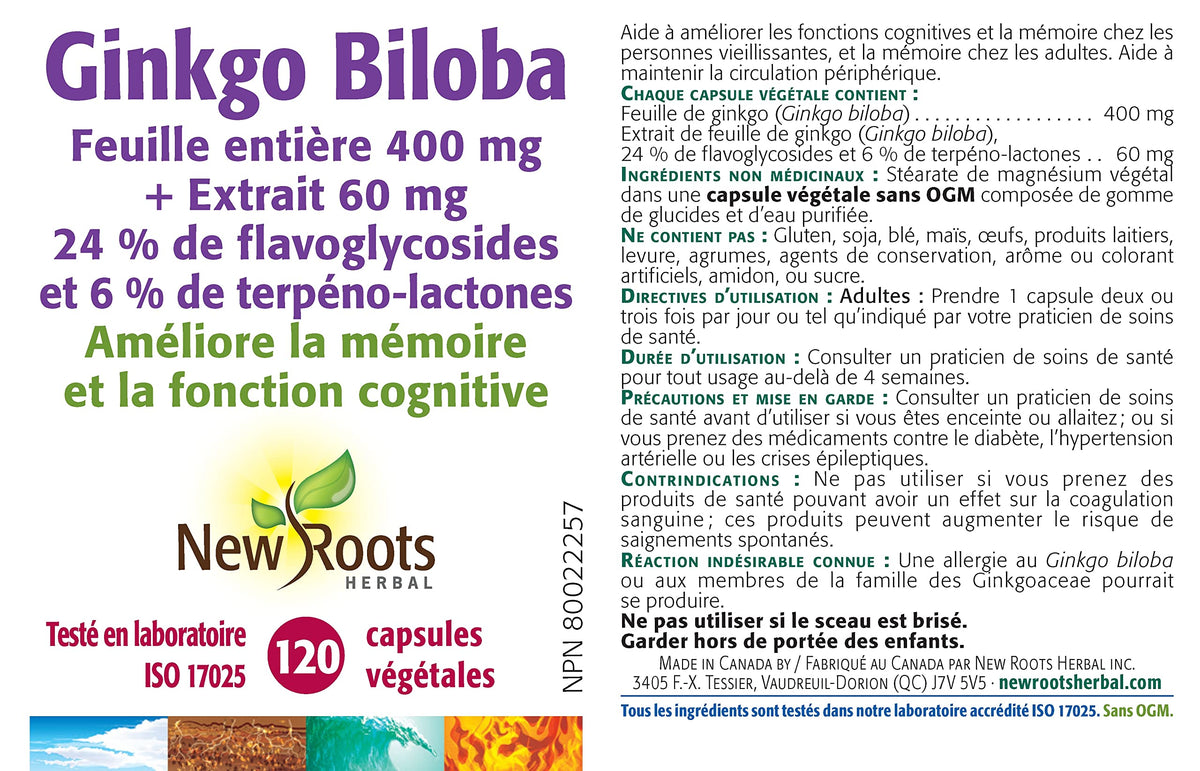 New Roots Herbal - Ginkgo Biloba