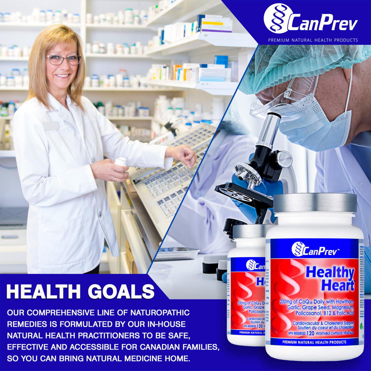 CanPrev Healthy Heart Supplement, CoQ10, B12, 120 Capsules, 30 Day Supply