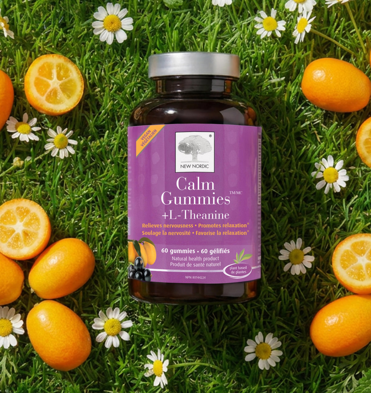New Nordic L-Theanine Calm Gummies, Non Sedating