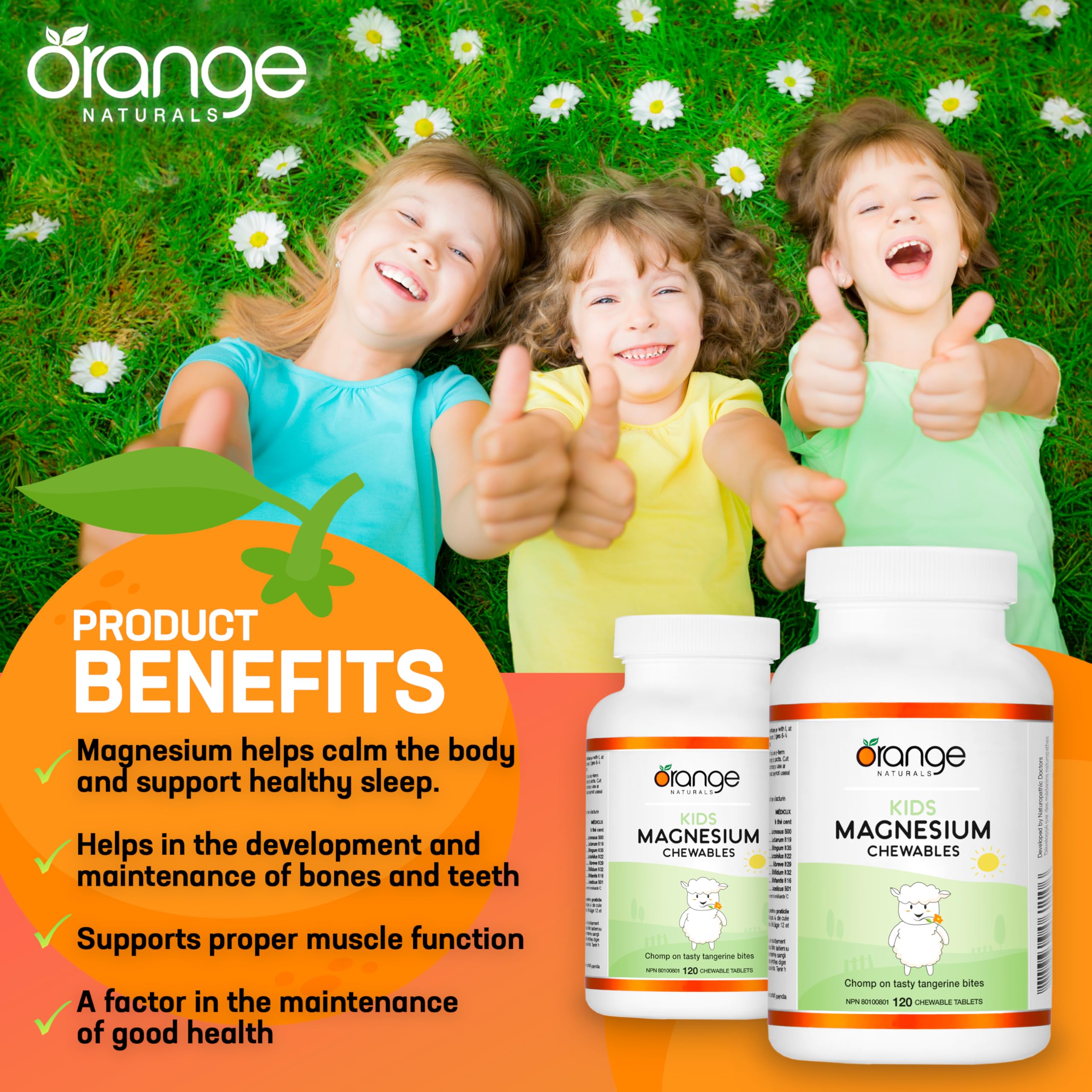 Orange Naturals - Magnésium pour enfants