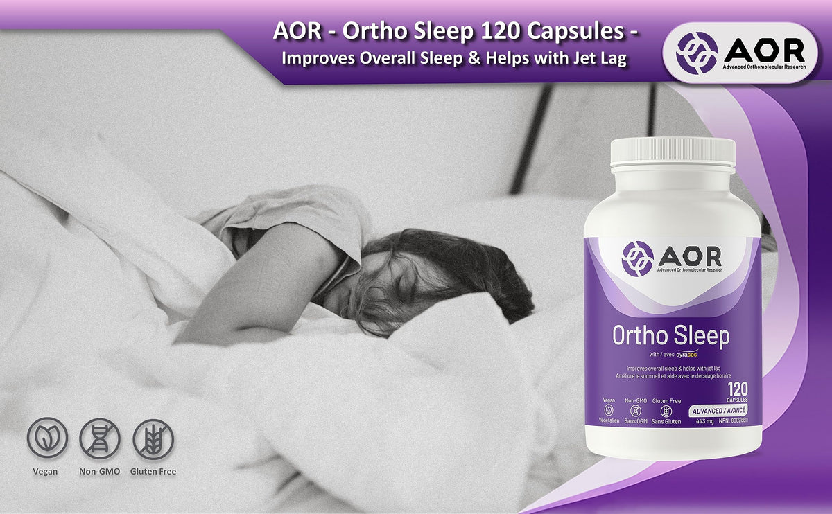 AOR Ortho Sleep Capsules, Melatonin 3 mg, Helps Promote Sleep, 120 Capsules