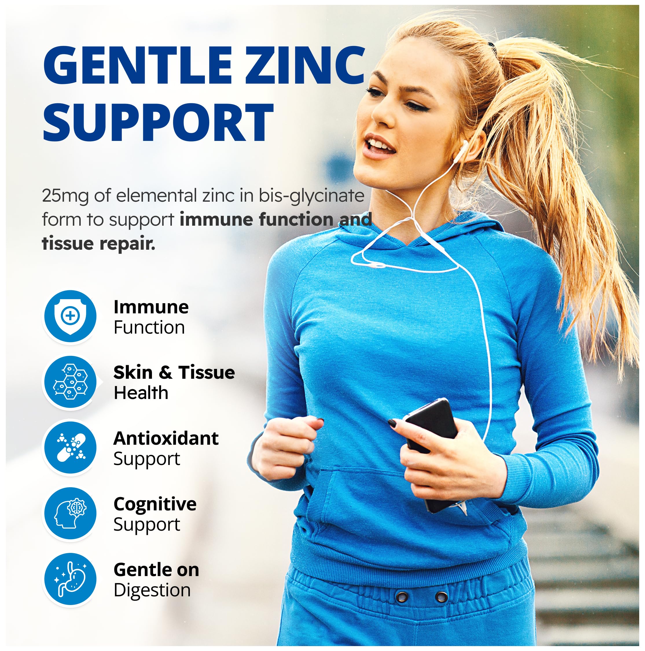 CanPrev Zinc Bis-Glycinate 25mg de zinc élémentaire pur par capsule - Produits de Santé Naturels