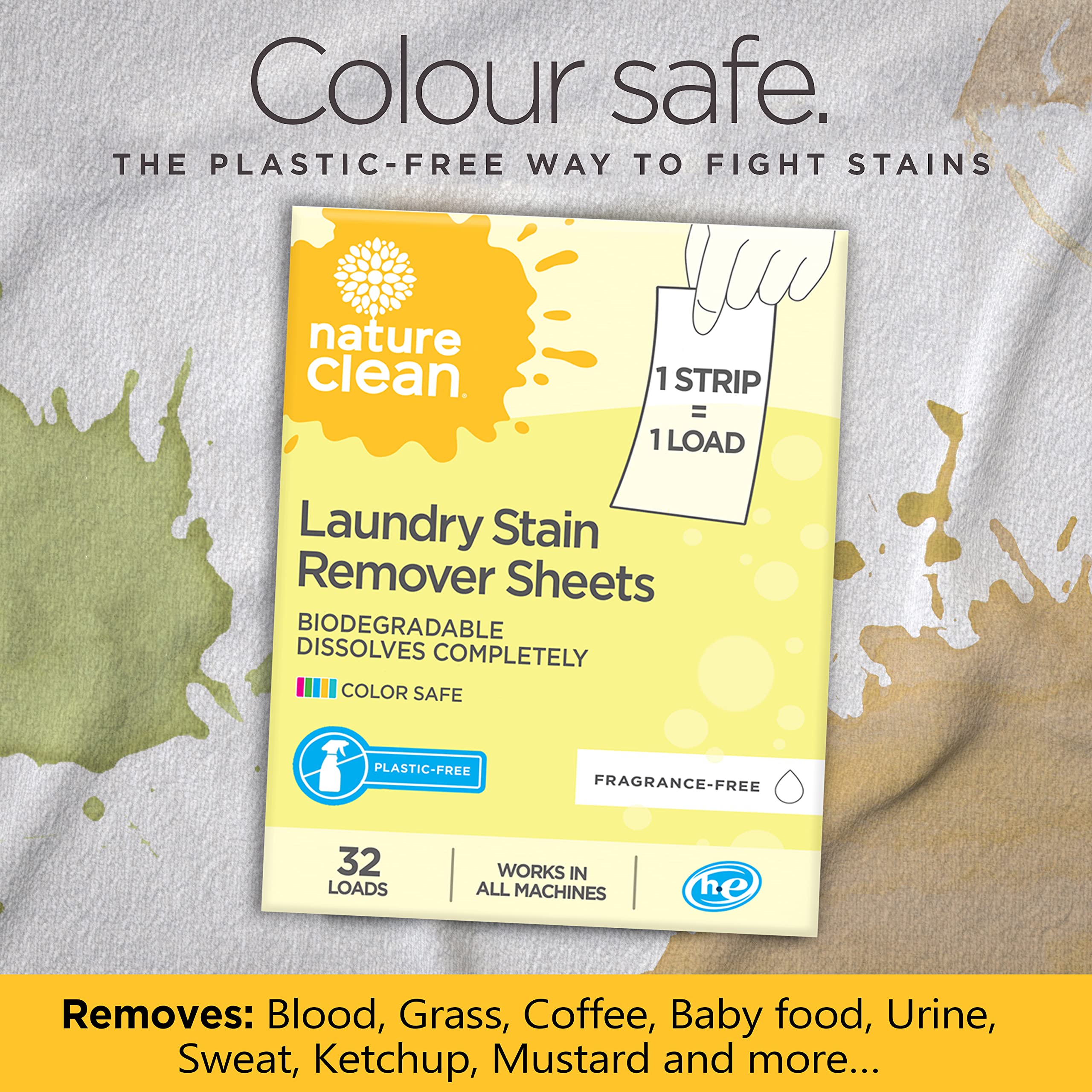 Nature Clean Laundry Stain Remover Strips