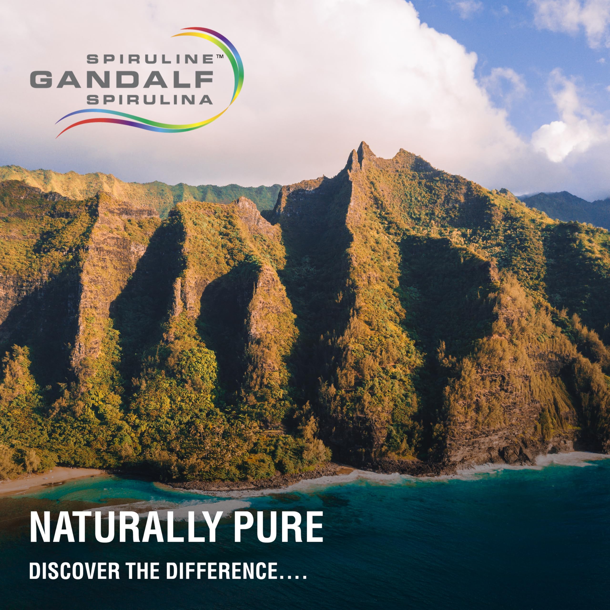 Gandalf Organic Spirulina Powder 300g 60-Servings - Pure Blue-Green Algae Superfood - Vegan, Packed with Iron, Antioxidants and Essential Nutrients, Perfect for Smoothies and Recipes