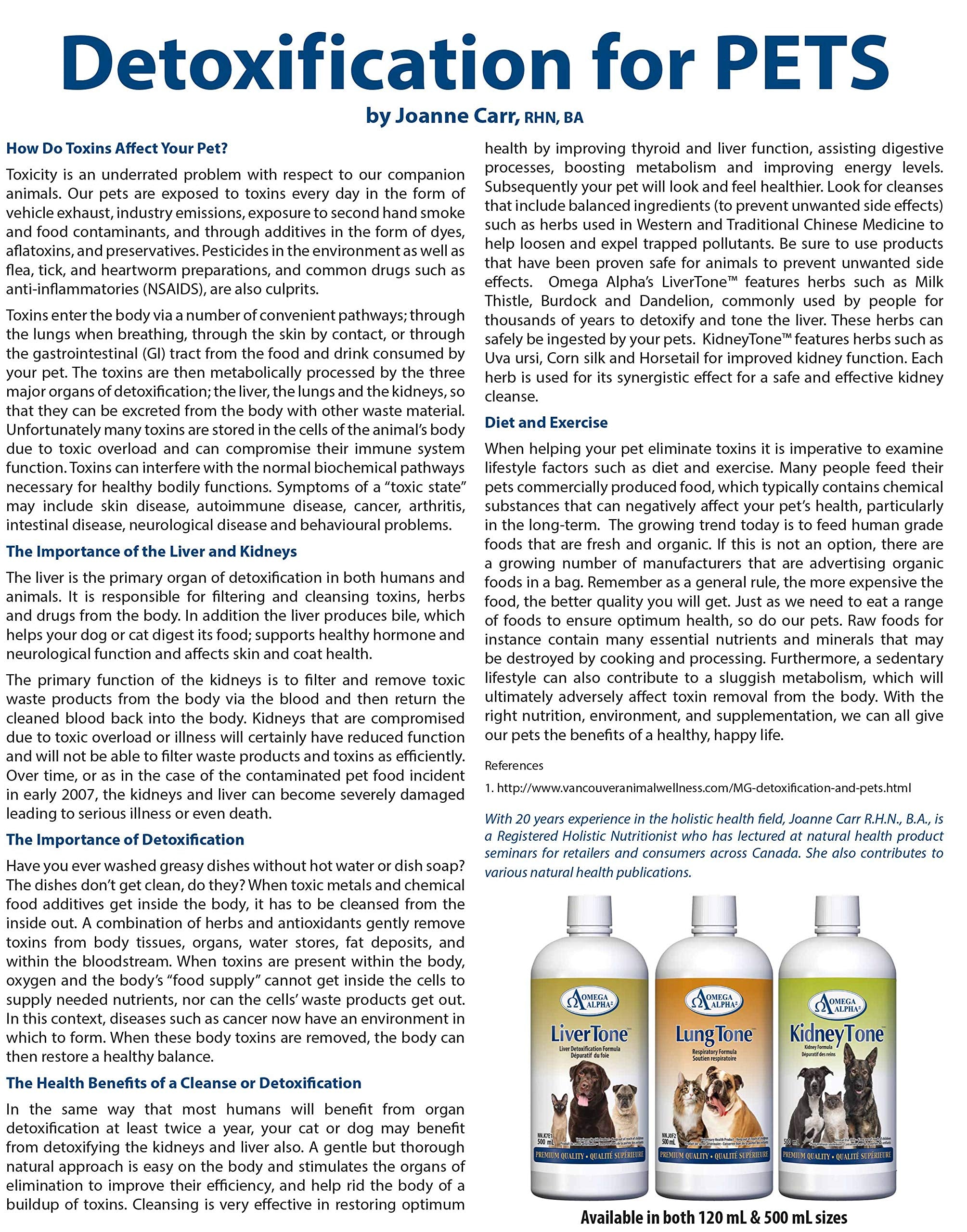 Omega Alpha LiverTone 500mL, Liquid Supplement for Dogs & Cats, Herbal Blend with Milk Thistle & Dandelion, Supports Liver Wellness & Internal Balance