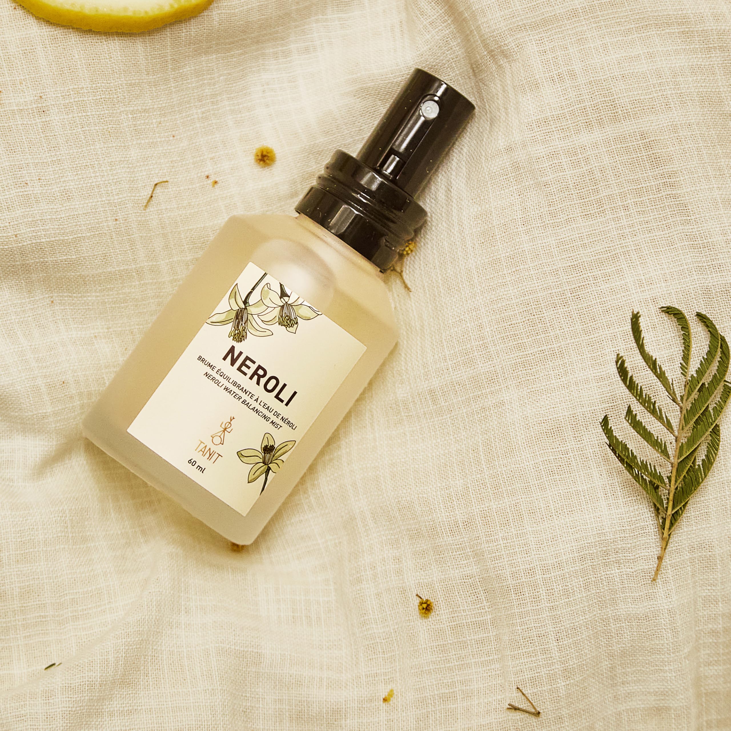 TANIT - Eau de Fleur d'Oranger Biologique - Hydrolat de Néroli 100% Pur et Naturel - Vegan - Citrus Aurantium (Néroli) Water - Brume Corporelle et Spray Tonifiant - Fraîcheur Instantanée (60ml)