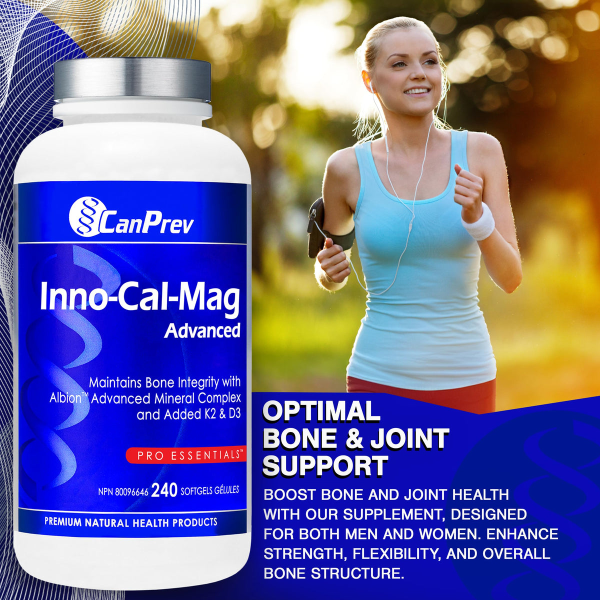 CanPrev Inno-Cal-Mag Advanced Softgels, Magnesium, 240 Count, 60 Day Supply
