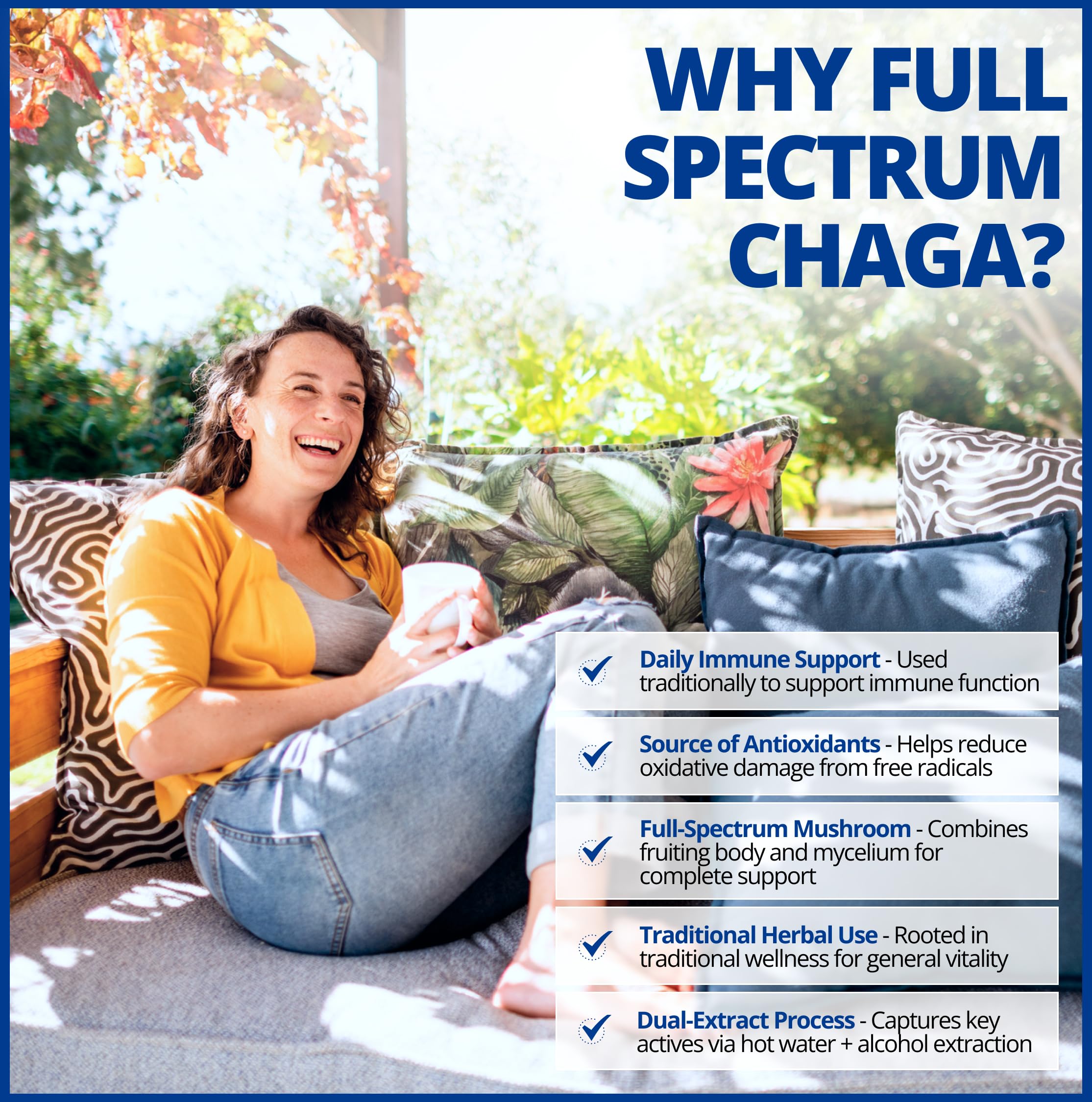 CanPrev Organic Chaga Full Spectrum 60 Veg Caps, 2-Month Supply, Wildcrafted Chaga Mushroom Extract for Daily Wellness, Cellular Protection, Balanced Digestion, Rich in Antioxidant, No GMO, Soy, Dairy