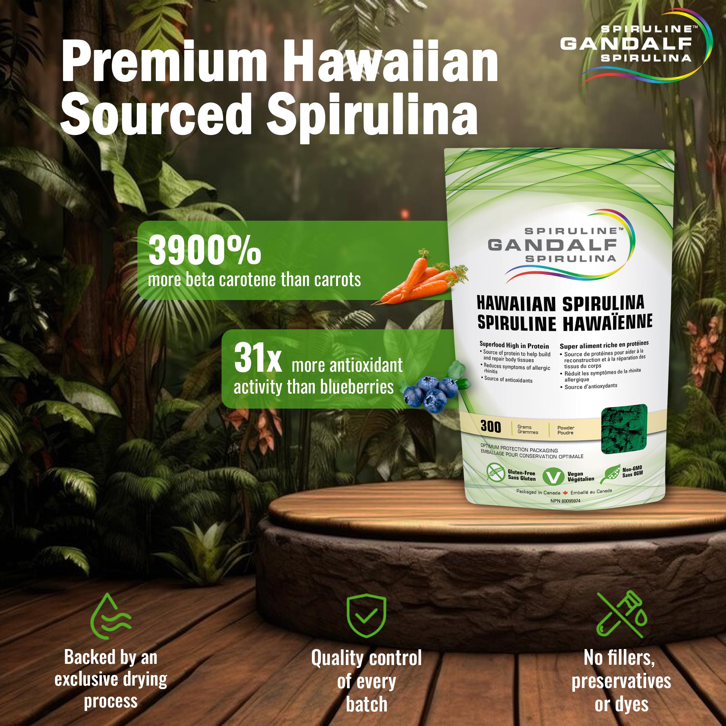 Gandalf Certified Organic Spirulina Powder