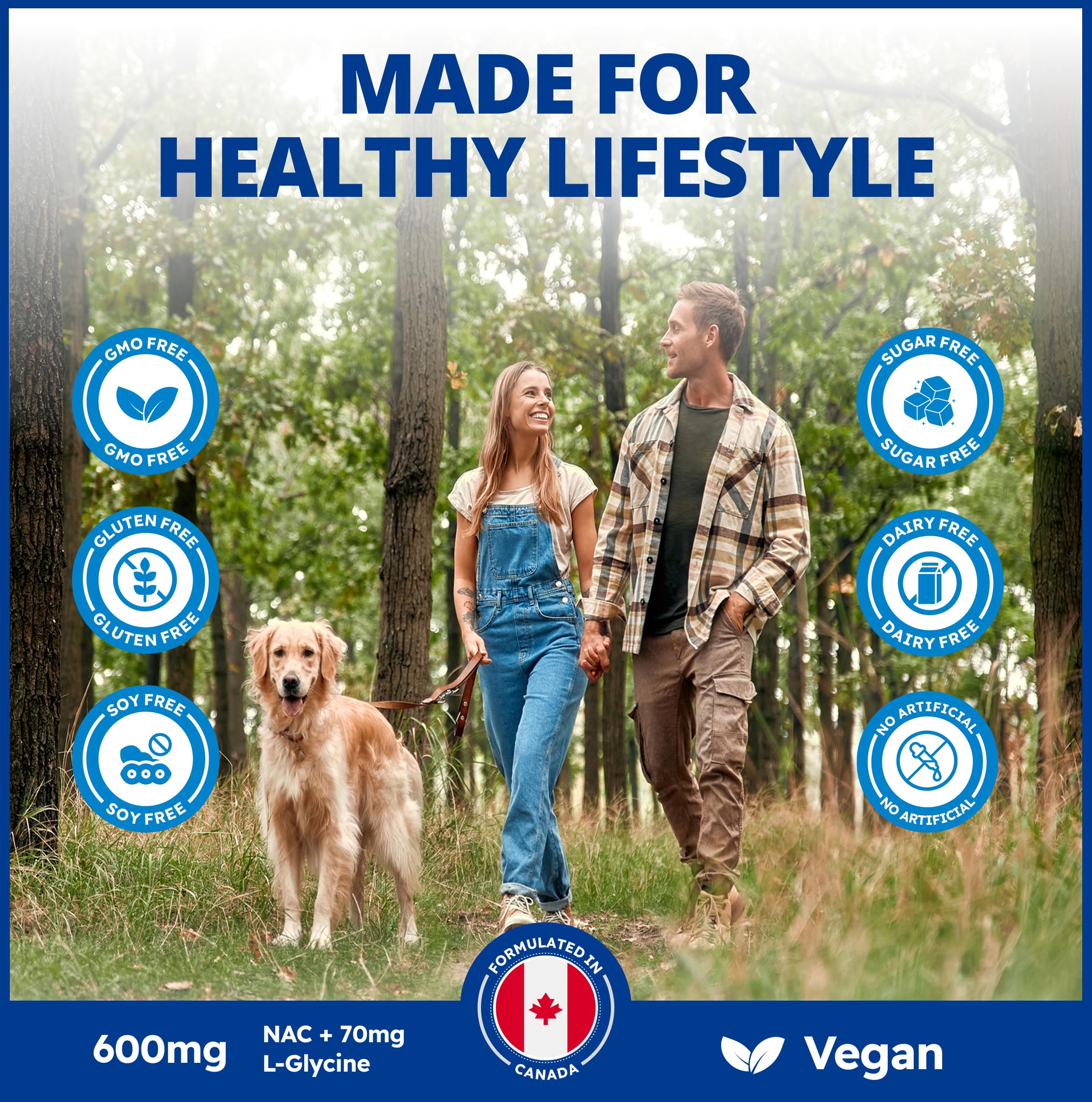 CanPrev NAC+ N-Acetyl-L-Cysteine Supplement, 120 Vegan Caps 120-Day Supply - 600mg NAC with L-Glycine & Selenium - Promote Healthy Glutathione Level, Immune Support, Liver Function & Oxidative Balance